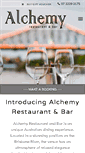 Mobile Screenshot of alchemyrestaurant.com.au