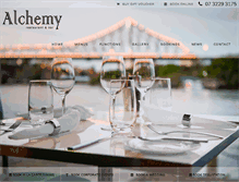 Tablet Screenshot of alchemyrestaurant.com.au
